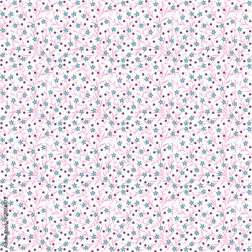 Seamless pattern with small flowers