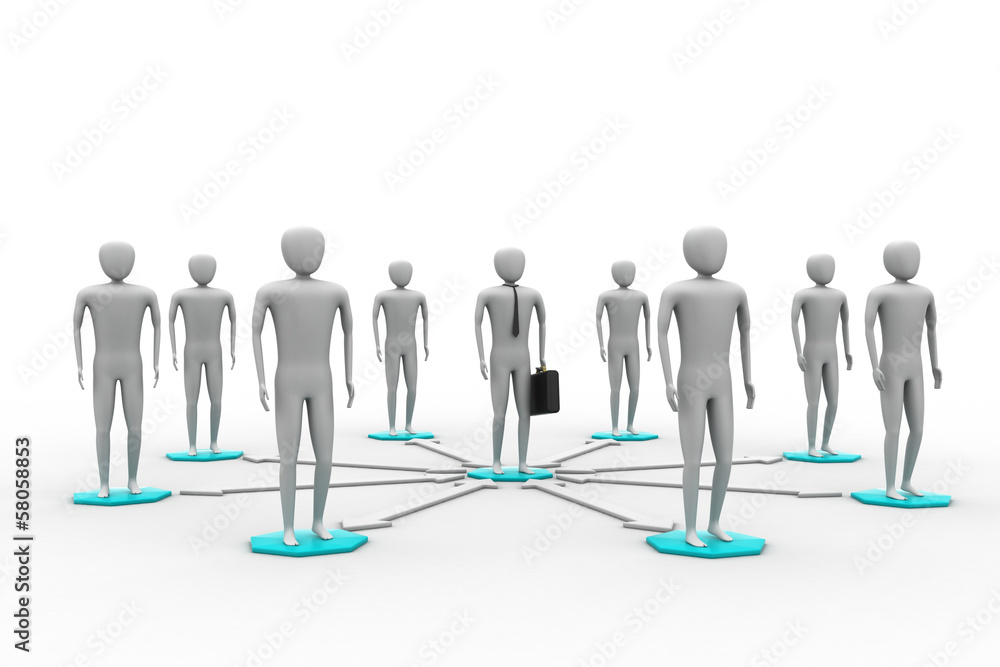 3d image of virtual men on global connection 3d image of virtual men on global connection