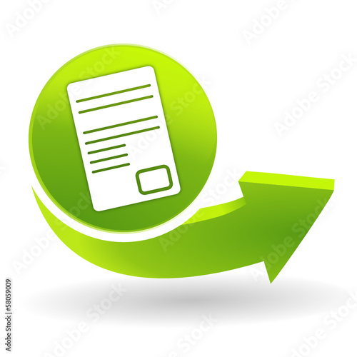 document sur symbole vert