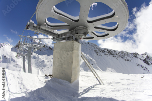 giant wheel from the top of a ski lift