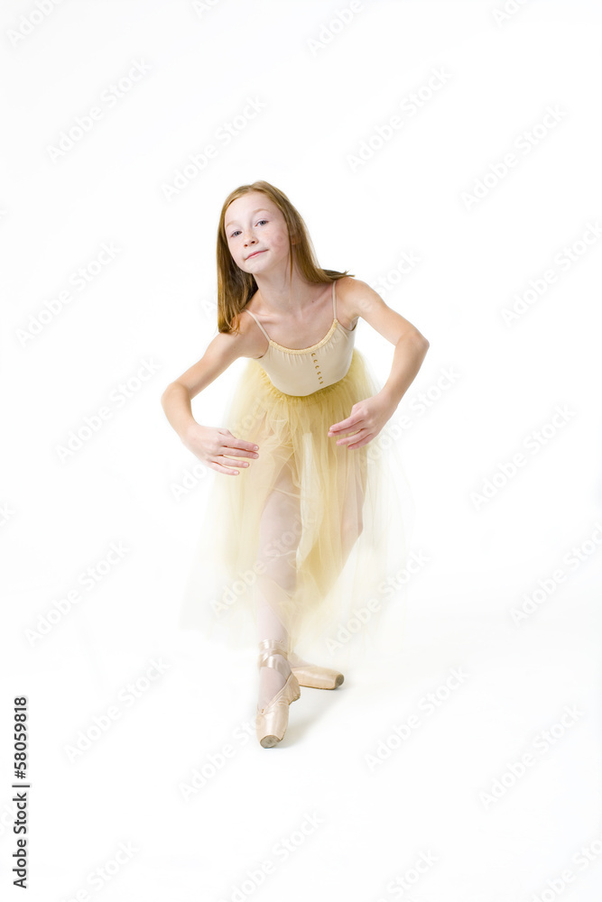 Studio portrait of an attractive young ballerina