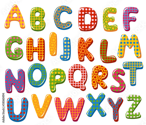Colorful alphabet letters