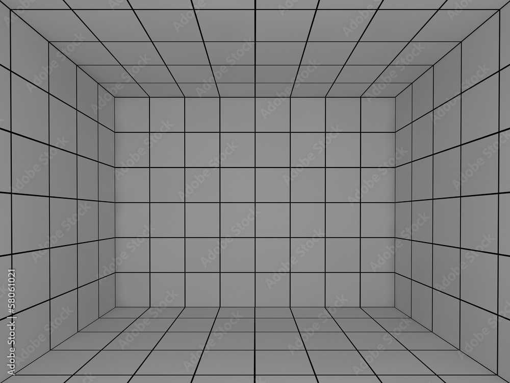 gray space with perspective grid , 3d gray space with perspective grid , 3d