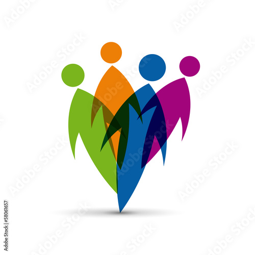 Vector logo teamwork