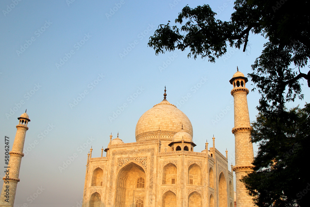 Taj Mahal, Agra, India in evening