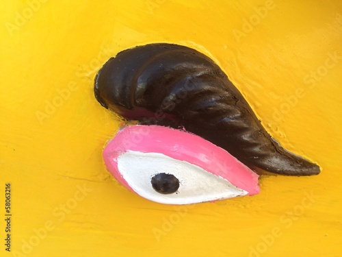 detail of a maltese fishing boat