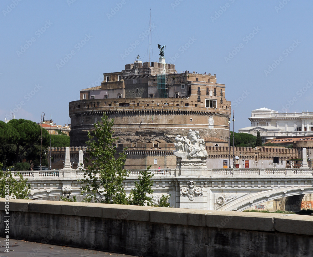 Castel Sant'Angelo in Rome, the old tomb of Emperor Aurelius Castel Sant'Angelo in Rome, the old tomb of Emperor Aurelius