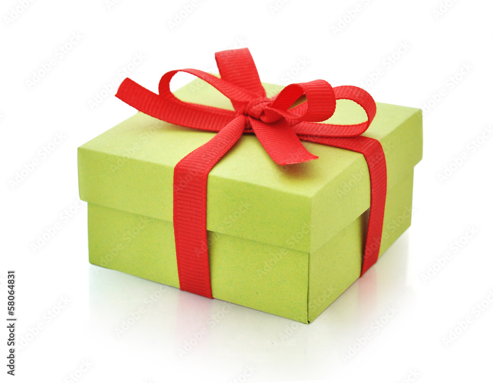 Obraz premium Green gift box