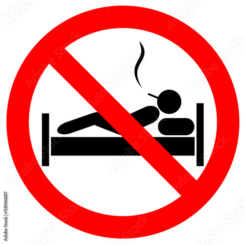 no smoking in bed