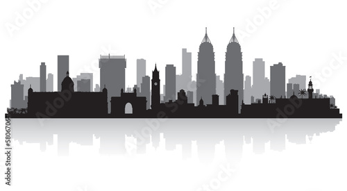 Mumbai India city skyline silhouette