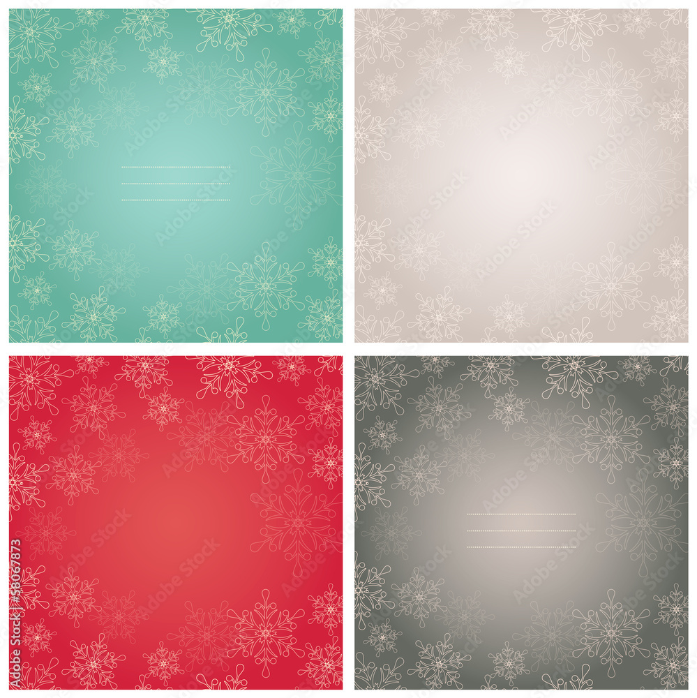 Elegant backgrounds with snowflakes. Vector illustration.