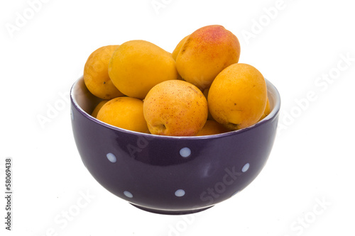 Yellow ripe apricots