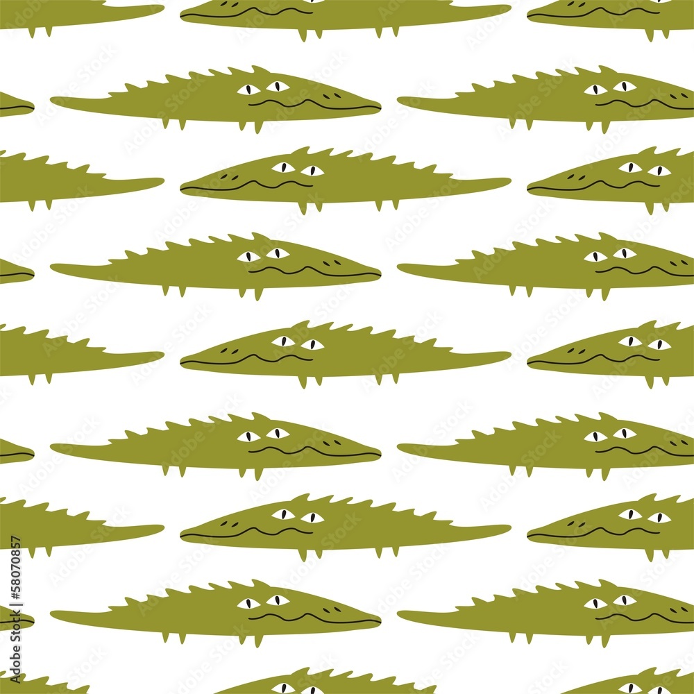 Funny crocodile, seamless pattern Funny crocodile, seamless pattern