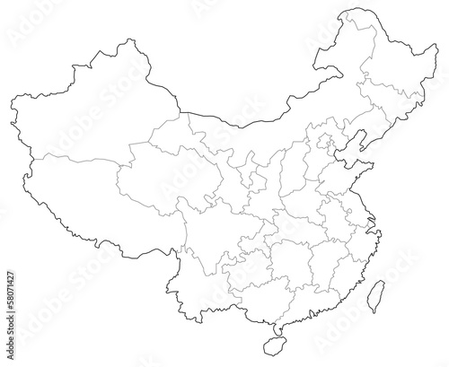 Wallpaper Mural 中国の地図 Torontodigital.ca