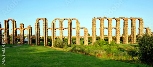 Roman Aqueduct of Los Milagros, Merida, Spain photo