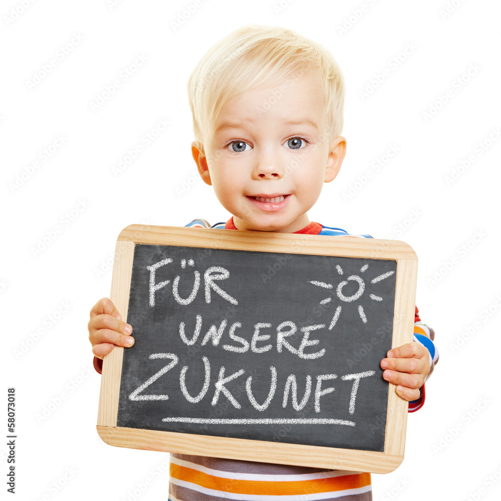 Tafel mit Für unsere Zukunft Tafel mit Für unsere Zukunft