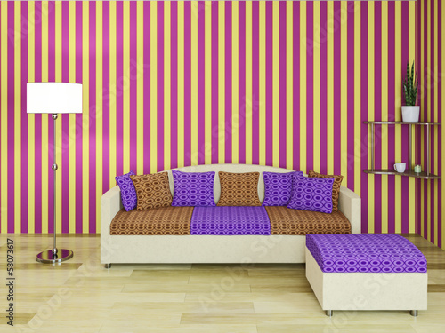 Sofa with  pillows
