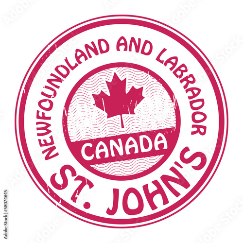 Φωτογραφία Stamp with name of Canada, Newfoundland and Labrador and St. Joh