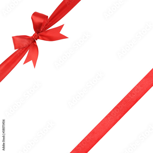 red simple tied ribbon bow composition