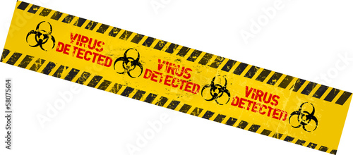 computer virus warning sign