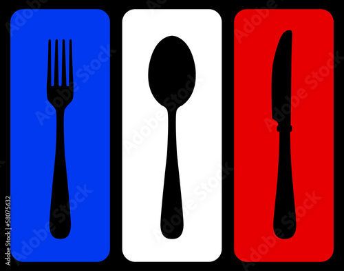 Fork, spoon, knife - french