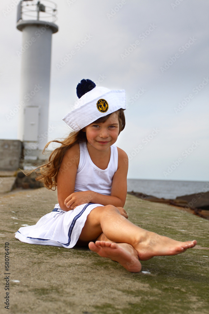 Girl at sea
