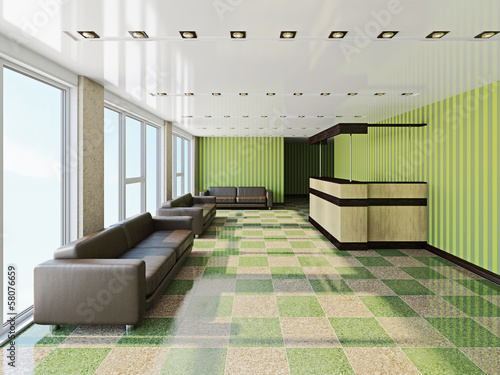 The hall with sofas