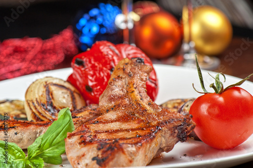 meat with vegetable