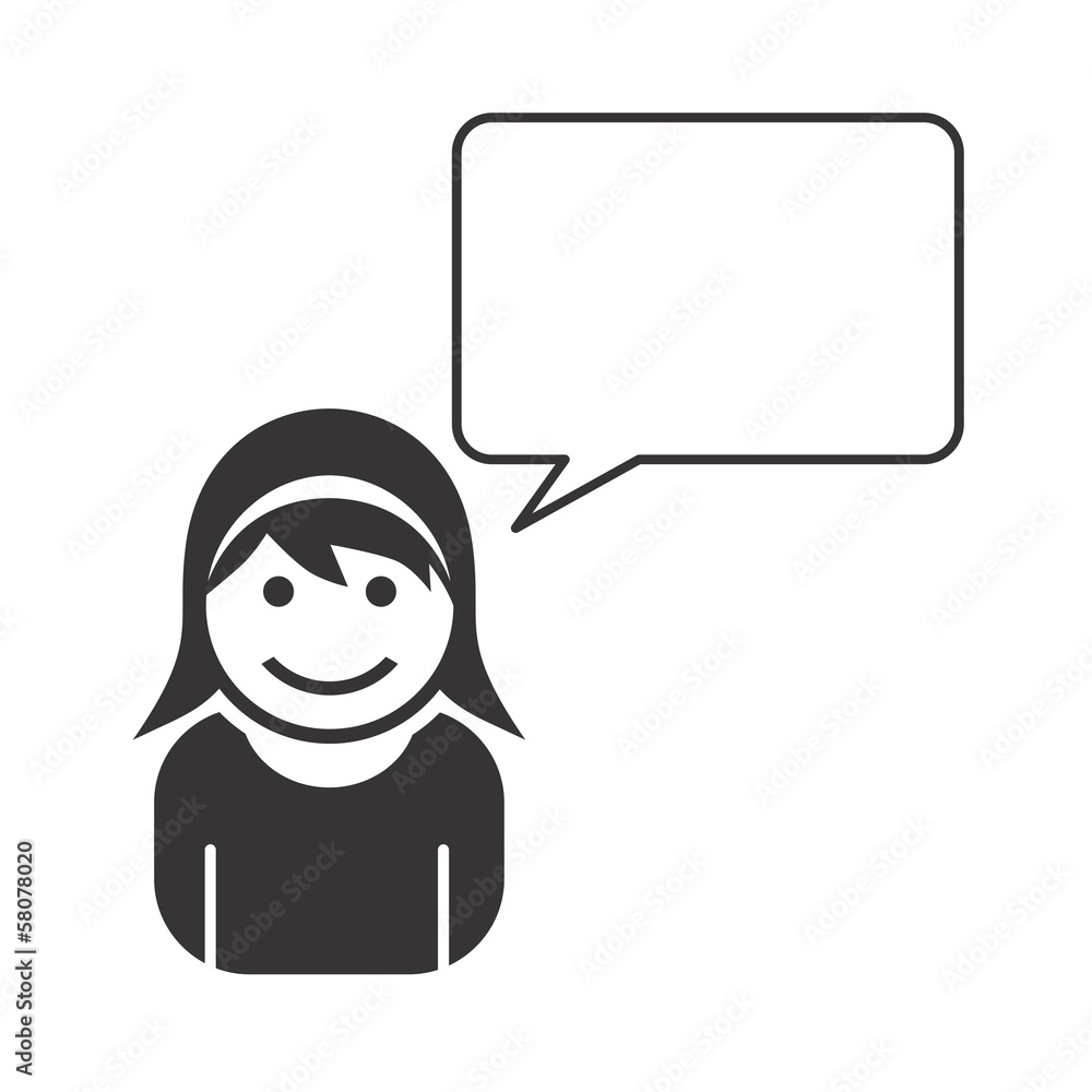 avatar portrait picture with caption bubble