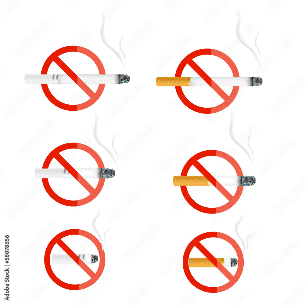 The sign no smoking. Illustration on white background The sign no smoking. Illustration on white background