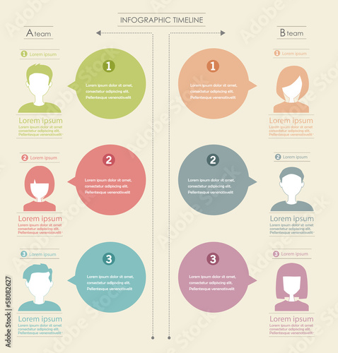 people icons infographic concept
