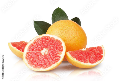 Grapefruit isolated on white background