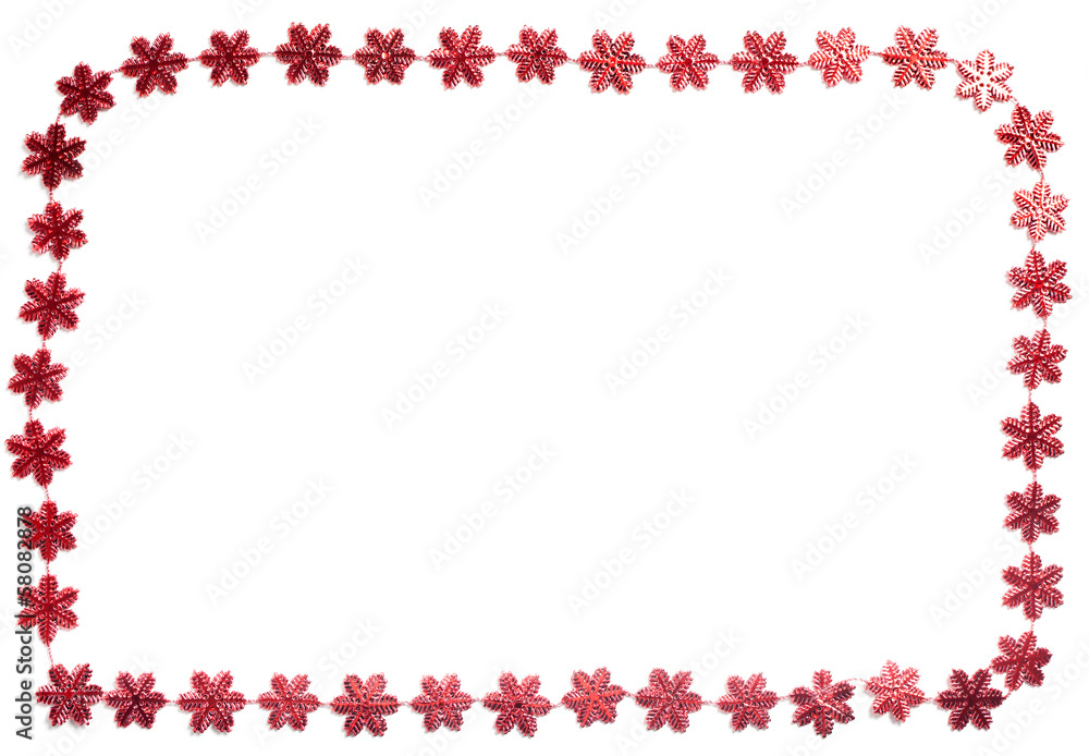 Red snow flake decoration garland Red snow flake decoration garland