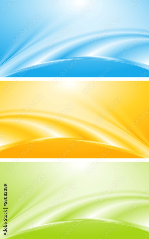 Obraz premium Colourful wavy banners