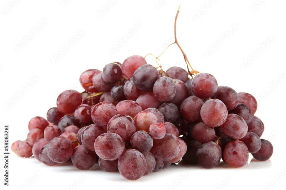 Fototapeta premium ripe sweet grapes isolated on white.