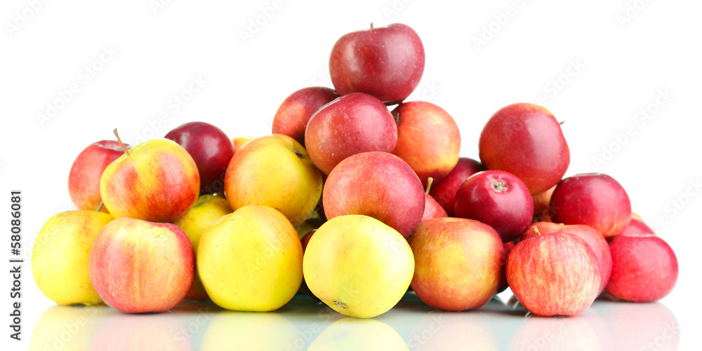 Juicy apples isolated on white Juicy apples isolated on white