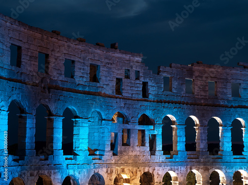 Amphitheater under lights photo