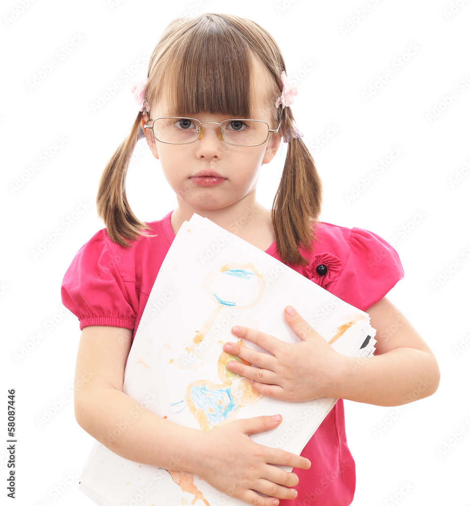 girl with drawings girl with drawings
