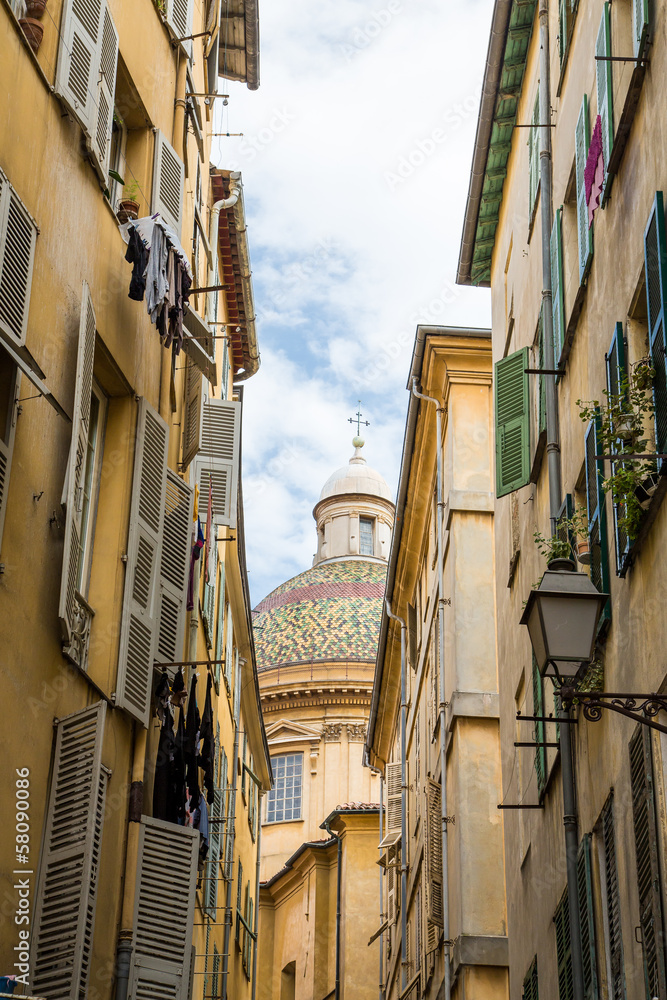 Colorful Dome Past Alley