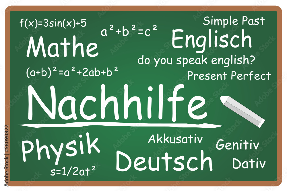 Nachhilfe Schule Tafel #131107-svg01 Stock Vector | Adobe Stock