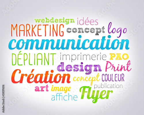 nuage de mots : marketing et communication