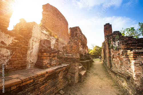 Wat Mahathat temple  Ayutthaya  Thailand.