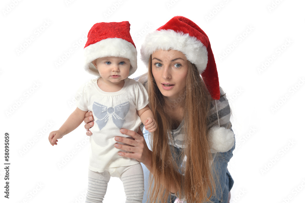 Fototapeta premium mother with little daughter