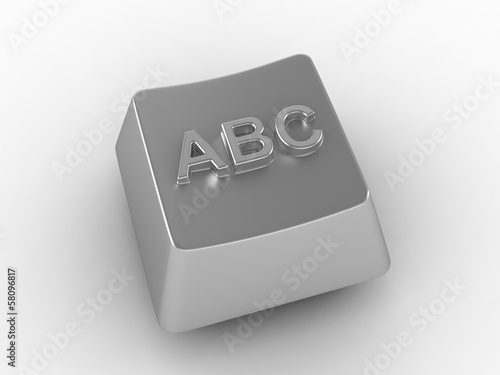 A, B, C white metal compute...