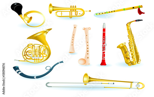 set of musical instruments