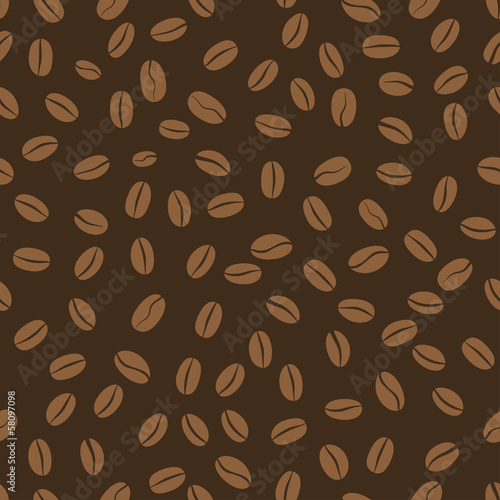Seamless pattern of coffee beans