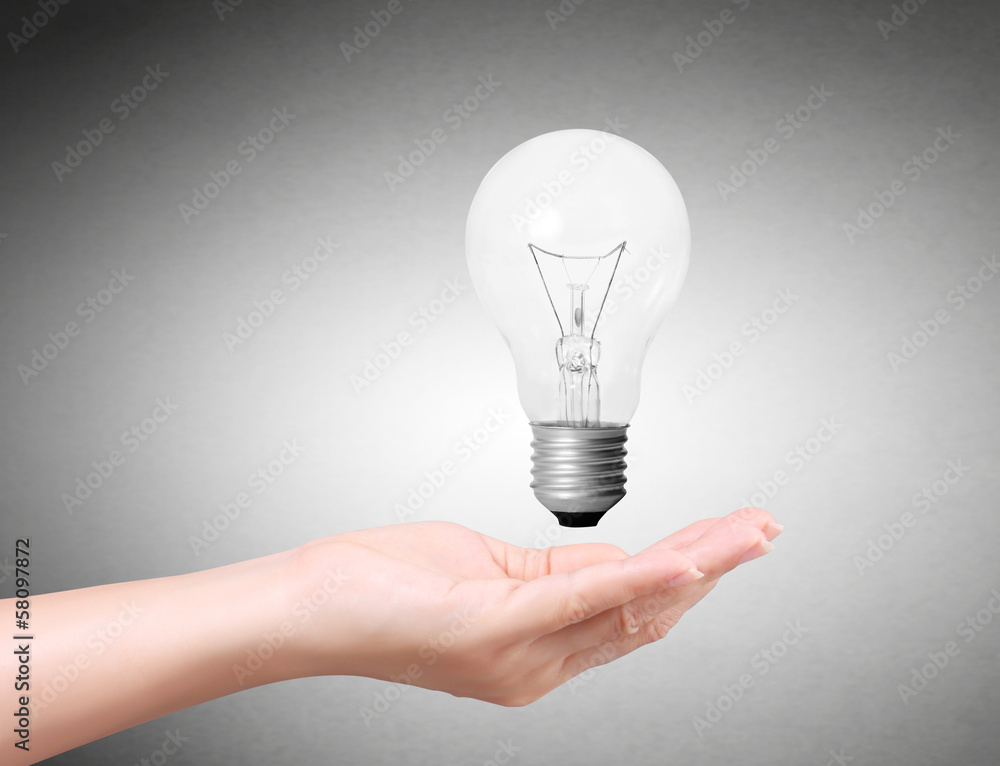Ideas bulb light on hand Ideas bulb light on hand