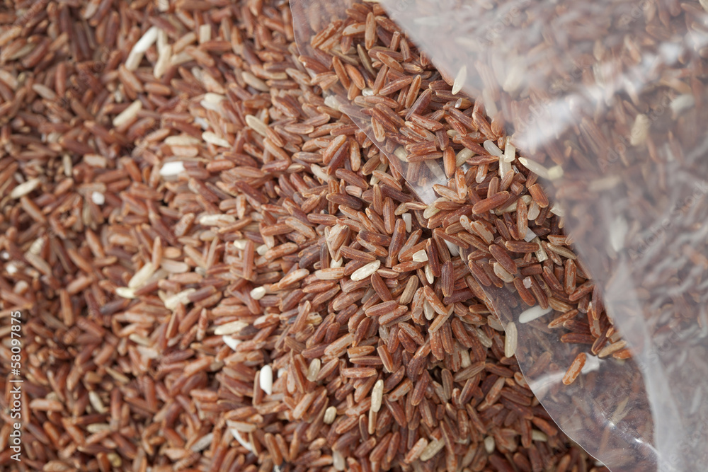 Close-up of brown rice