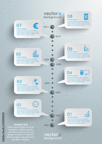 Speech Bubbles Timeline Infographic