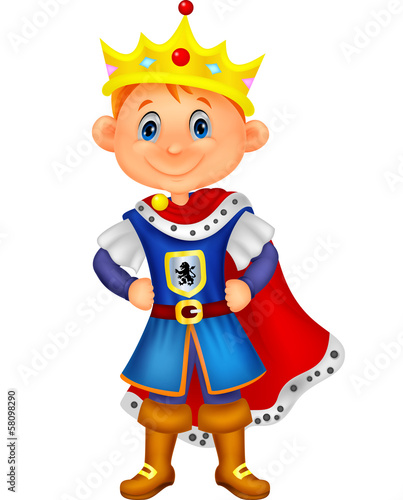 Cute boy with king costume